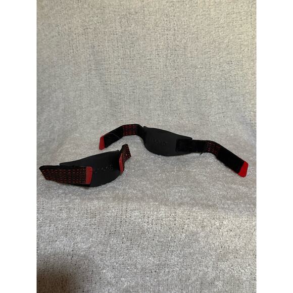 Crocs Strap Replacements Velcro Black Red - Picture 2 of 7